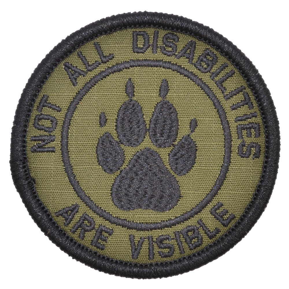 Not All Disabilities Are Visible Service Dog - 3 inch Round Patch