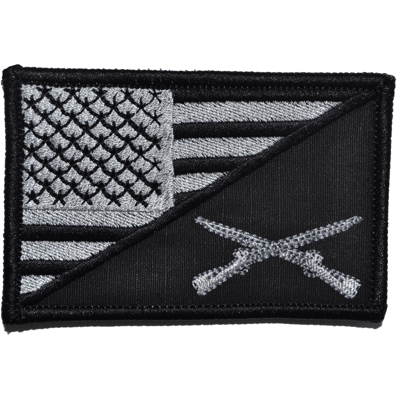 Rifle Cross Infantry USA Flag 2.25 x 3.5 inch Patch