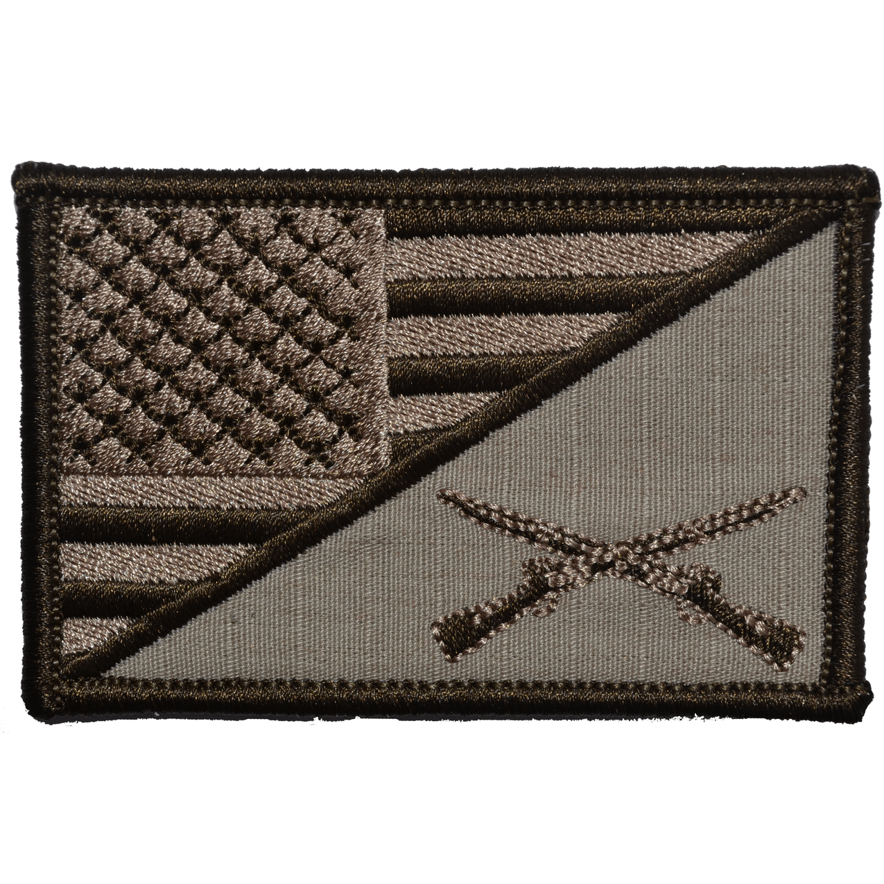 Rifle Cross Infantry USA Flag 2.25 x 3.5 inch Patch
