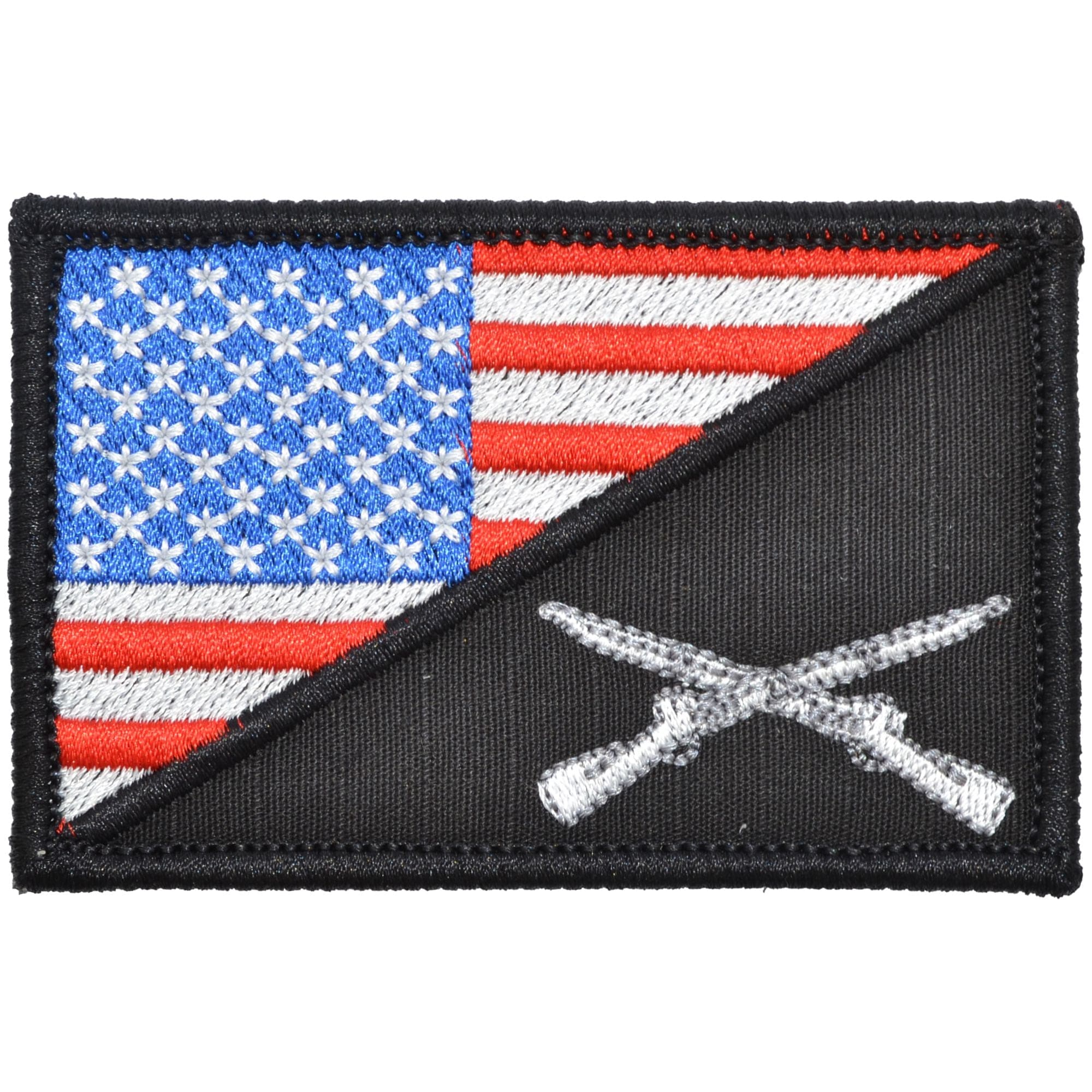 Rifle Cross Infantry USA Flag - 2.25x3.5 Patch