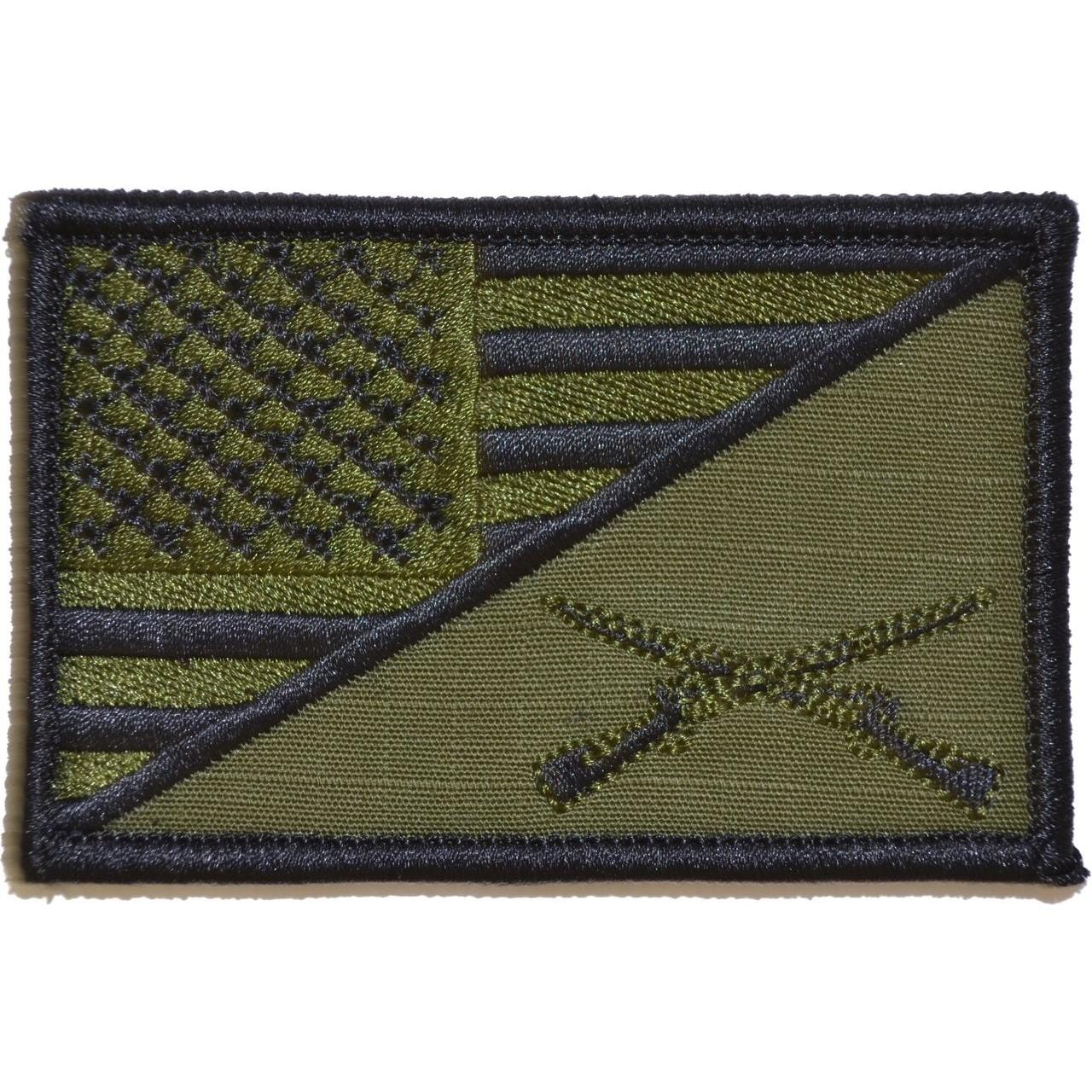 Rifle Cross Infantry USA Flag 2.25 x 3.5 inch Patch