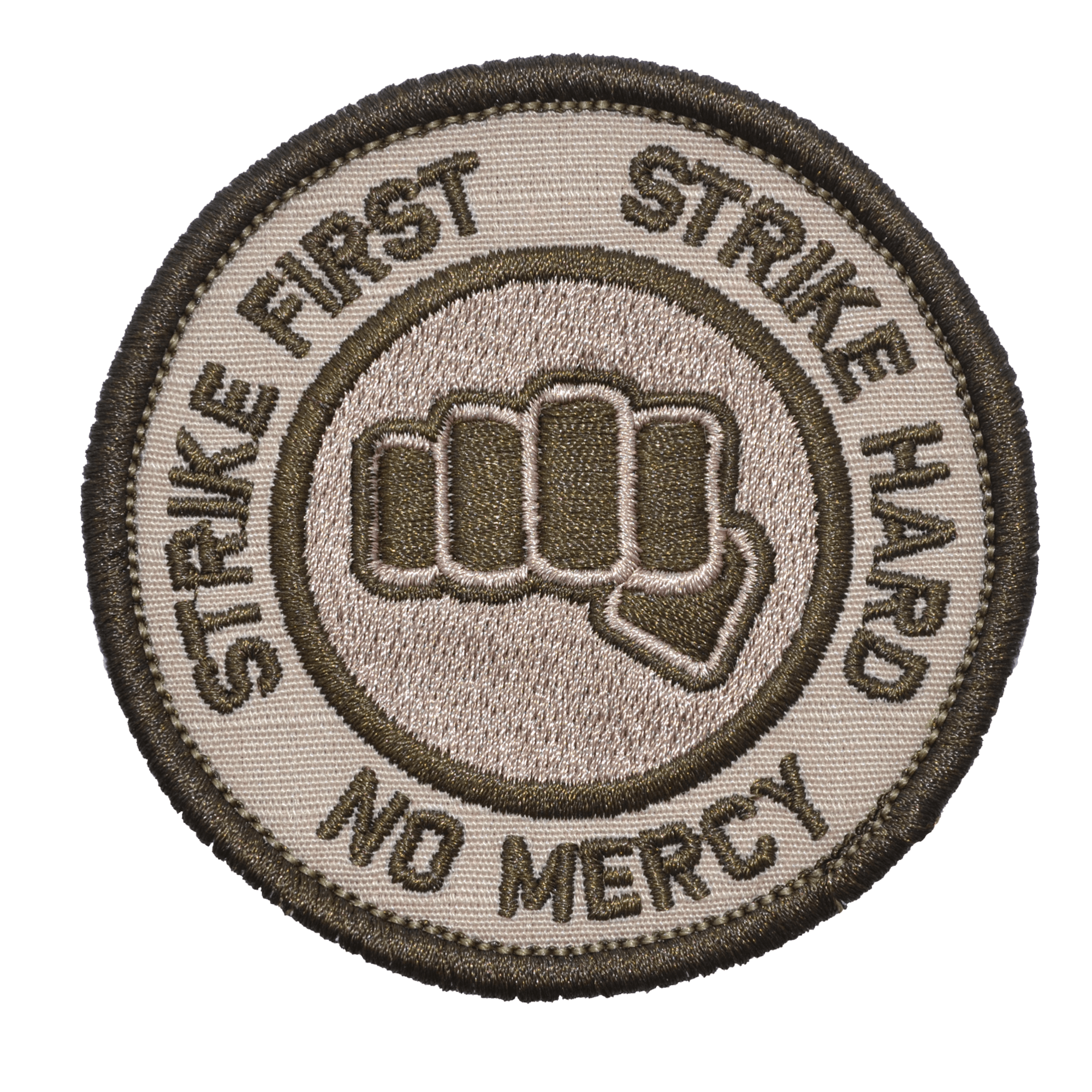 Strike First Strike Hard No Mercy - Cobra Kai Motto- 3 inch Round Patch