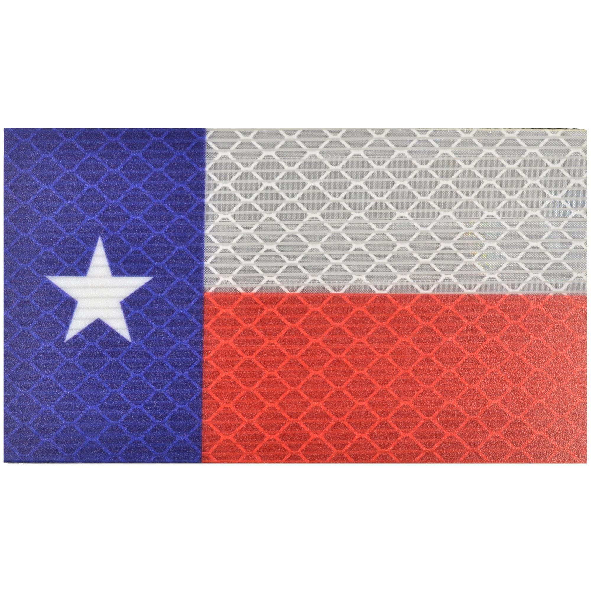 Reflective Texas State Flag - 2x3.5 Patch