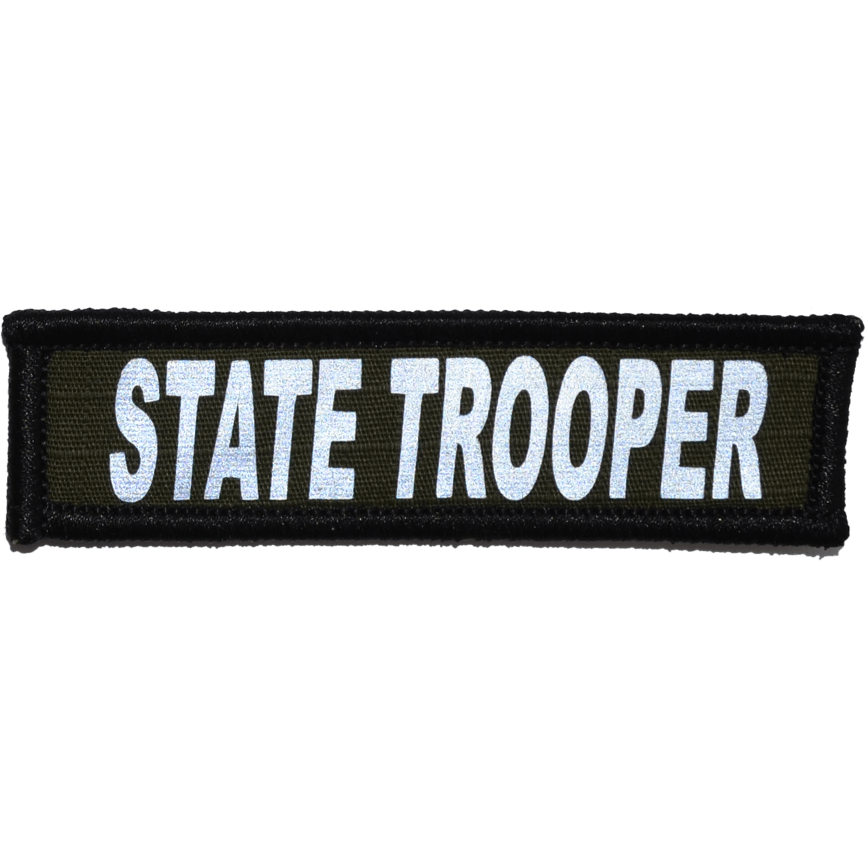 Reflective State Trooper Patch - 1inch x 3.75inch