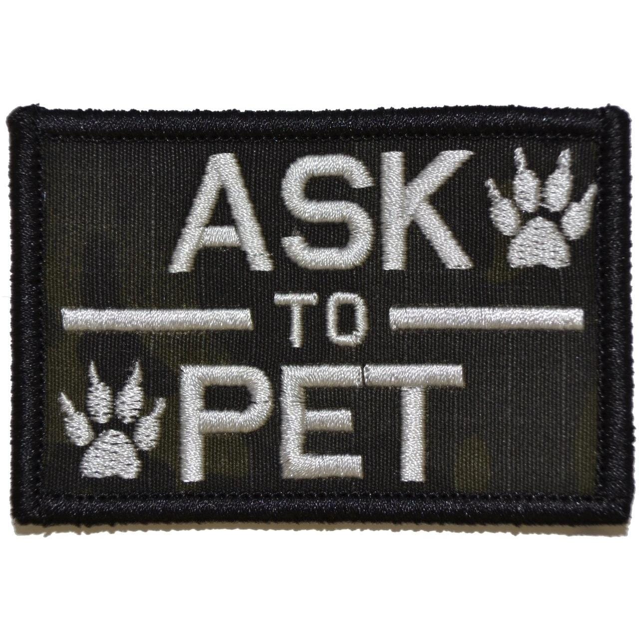 Ask to Pet, K9 Dog Patch - 2x3 Patch