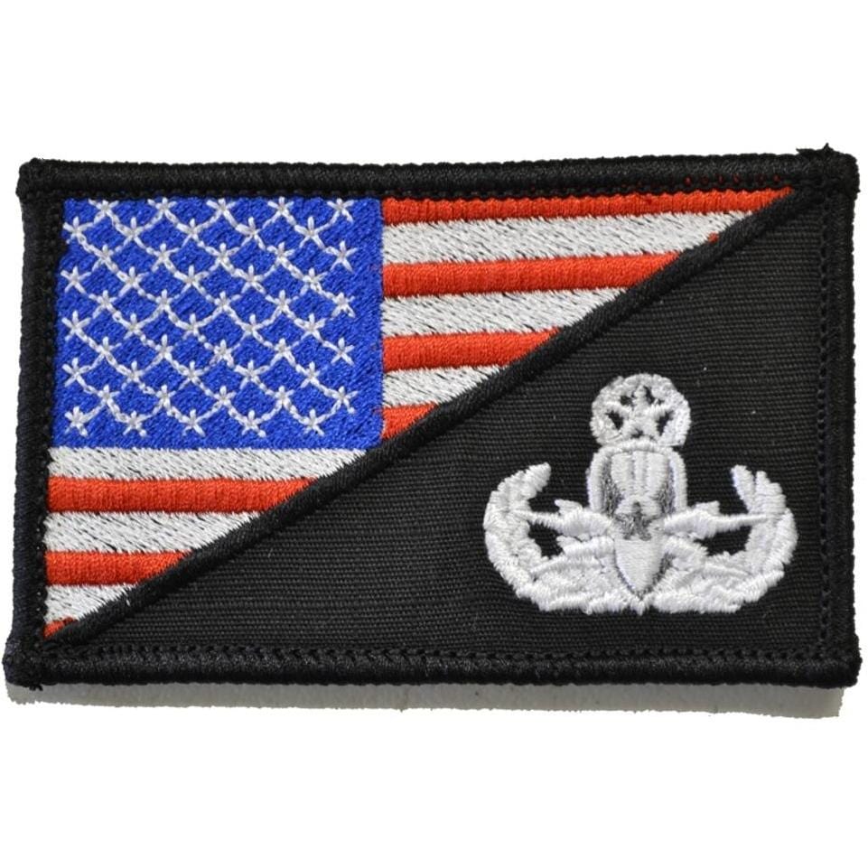 Explosive Ordnance Disposal MASTER EOD USA Flag 2.25 x 3.5 inch Patch