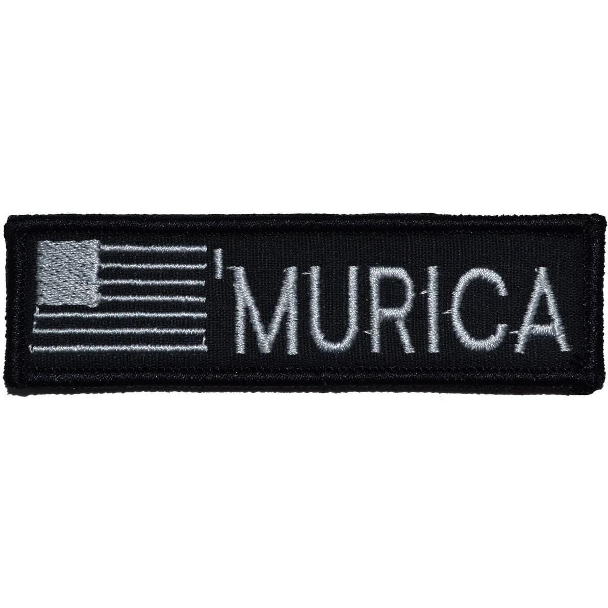 MURICA with USA Flag - 1x3.75 Patch
