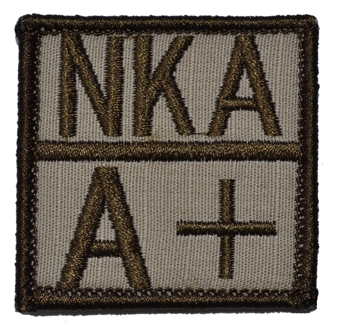Blood Type and Allergy - A POS - NKA - 2x2 Patch