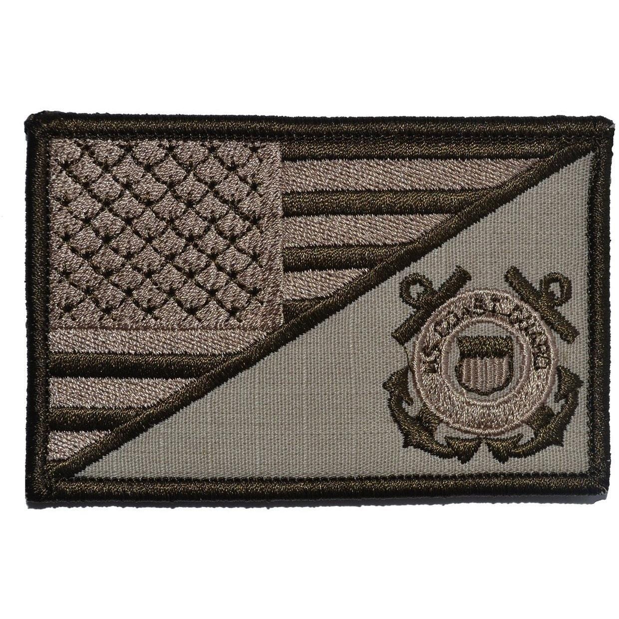 Coast Guard USA Flag 2.25 x 3.5 inch Patch