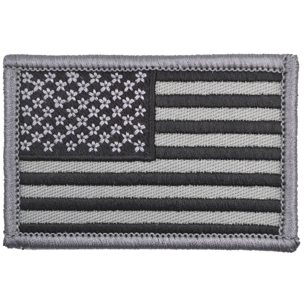US Flag - 2x3 - Gray w/ Black