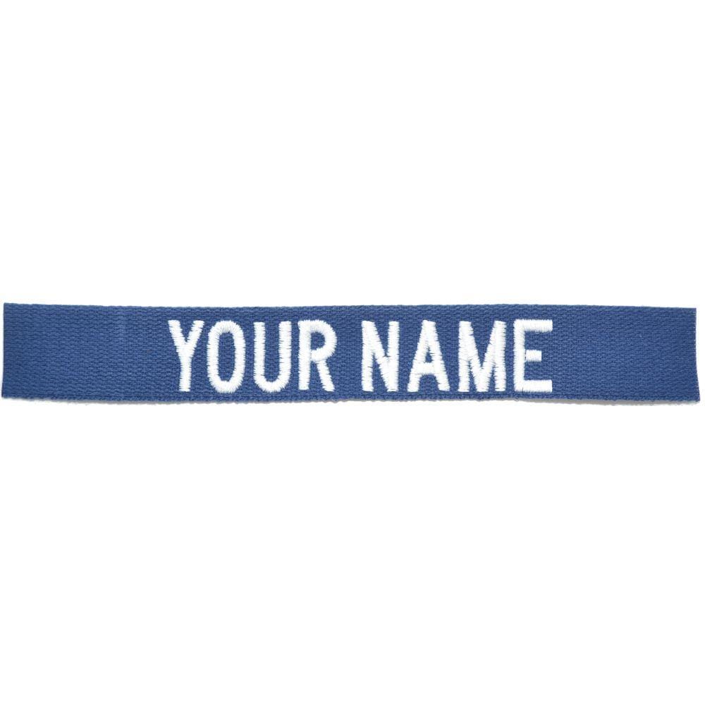 Nylon/Cotton Webbing Custom Name Tape - Blue
