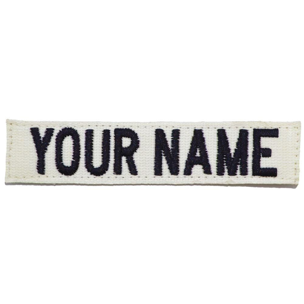 Nylon/Cotton Webbing Custom Name Tape - White