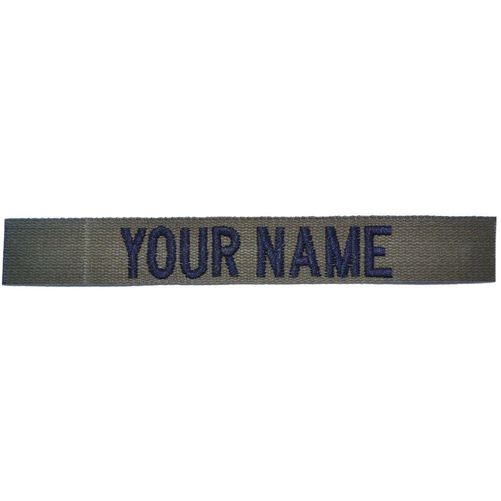 Nylon/Cotton Webbing Custom Name Tape - Olive Drab