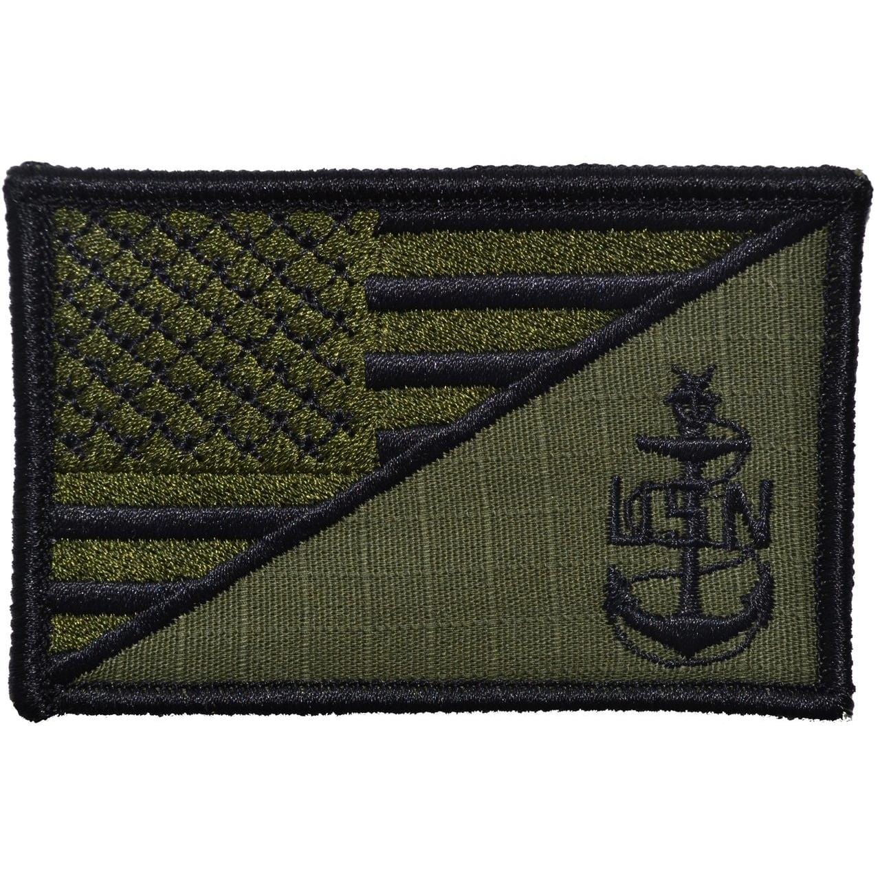 Navy SCPO Senior Chief Petty Officer USA Flag 2.25x3.5inch Patch