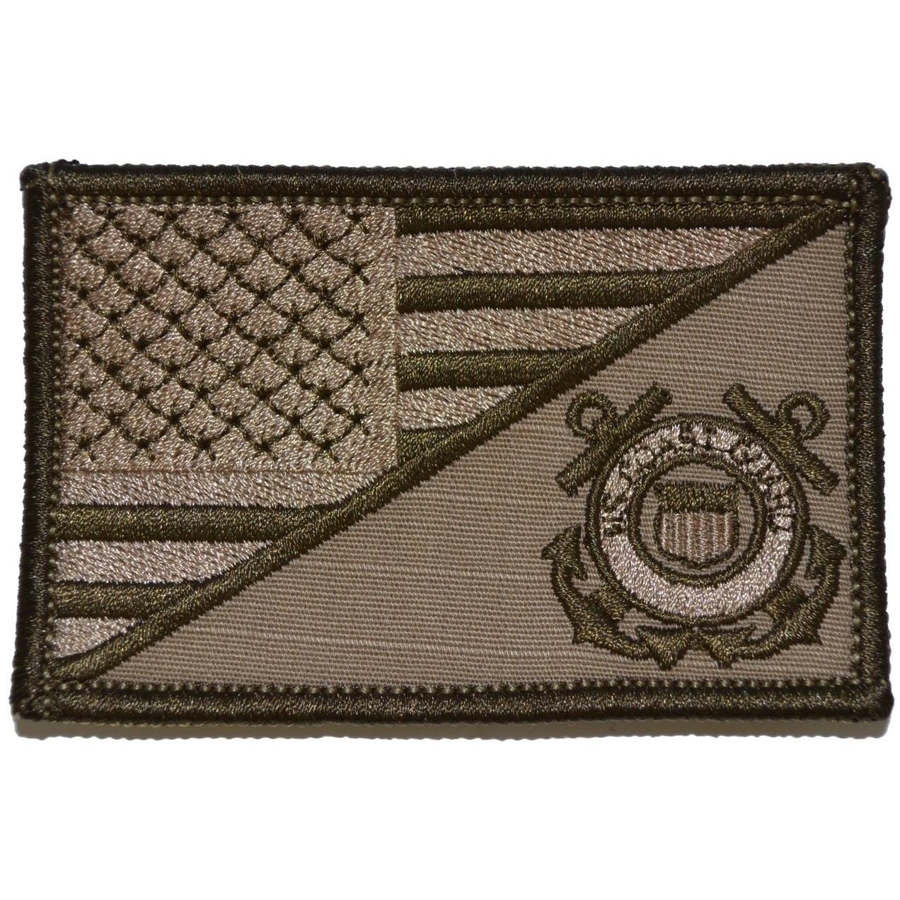 Coast Guard USA Flag 2.25 x 3.5 inch Patch