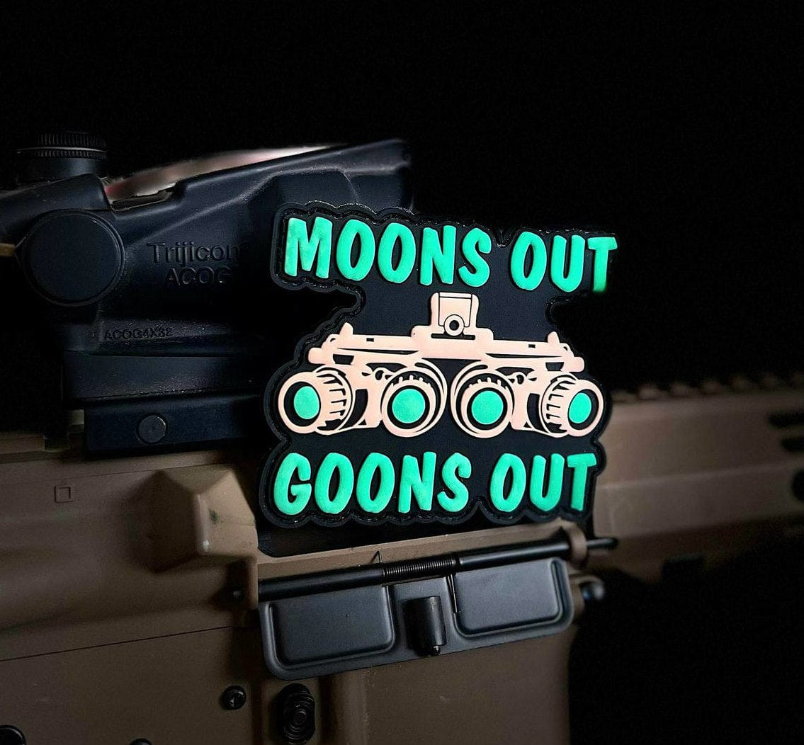 Moons Out Goons Out - Glow in the Dark - PVC Patch