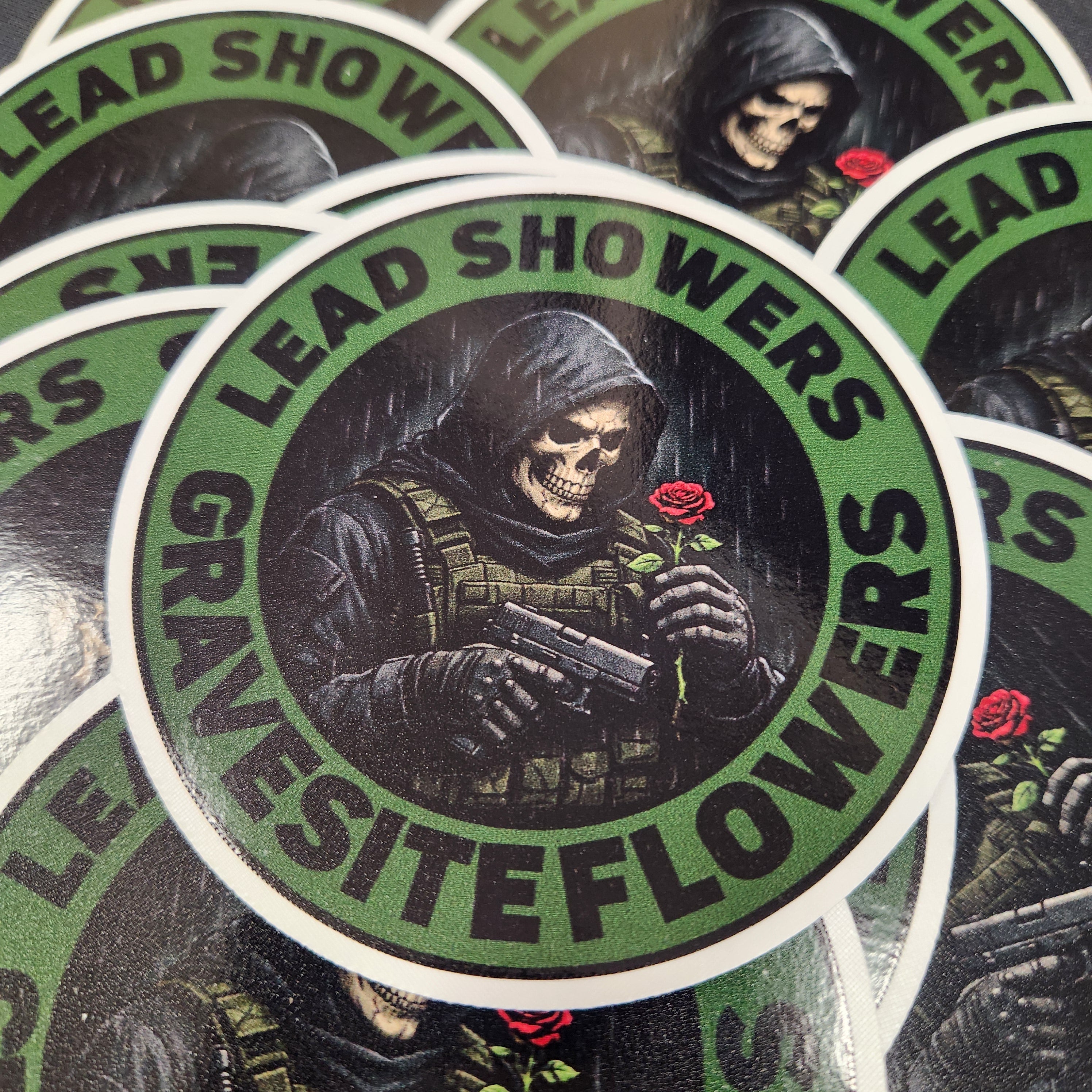 April 2026 POTM - Lead Showers Bring Gravesite Flowers - 3.75" - Sticker