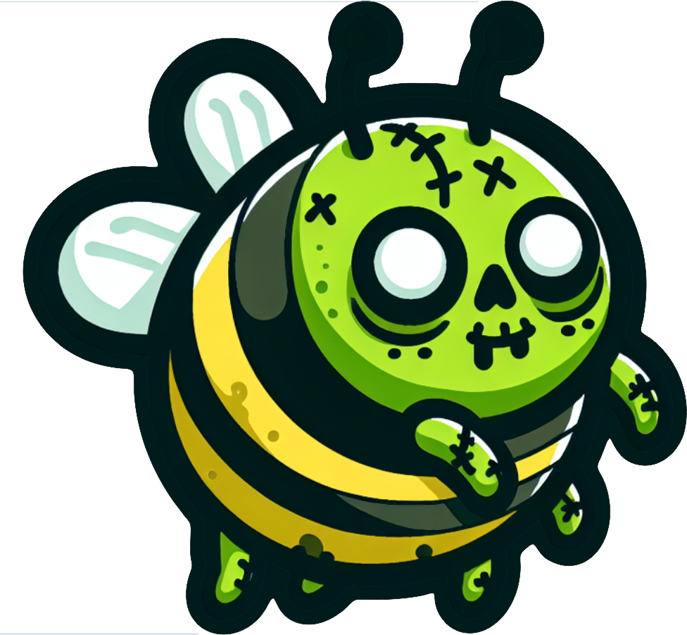 STICKER - Zombee -  3" Embroidered Version