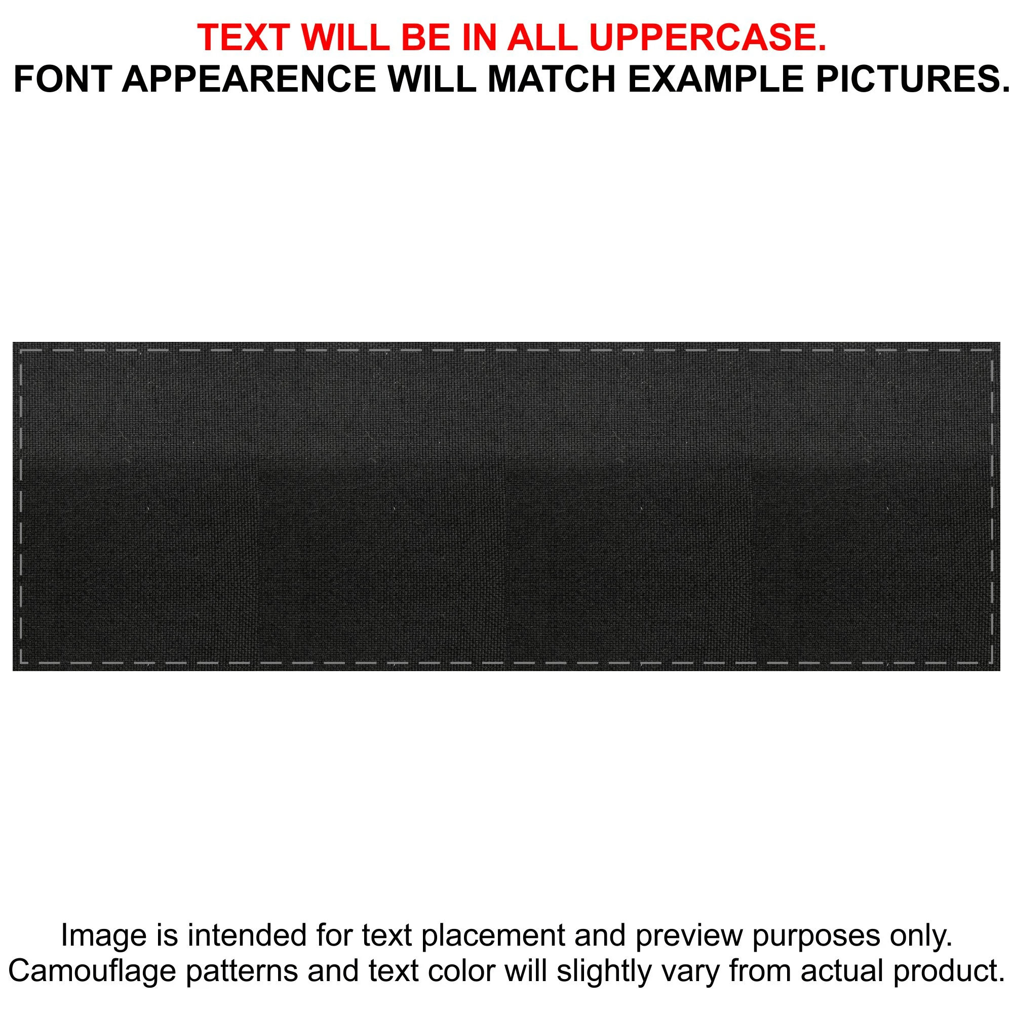 Tactical Gear Junkie Patches Black CORDURA® Custom Heat Press Vinyl - 4x12 CORDURA® Patch