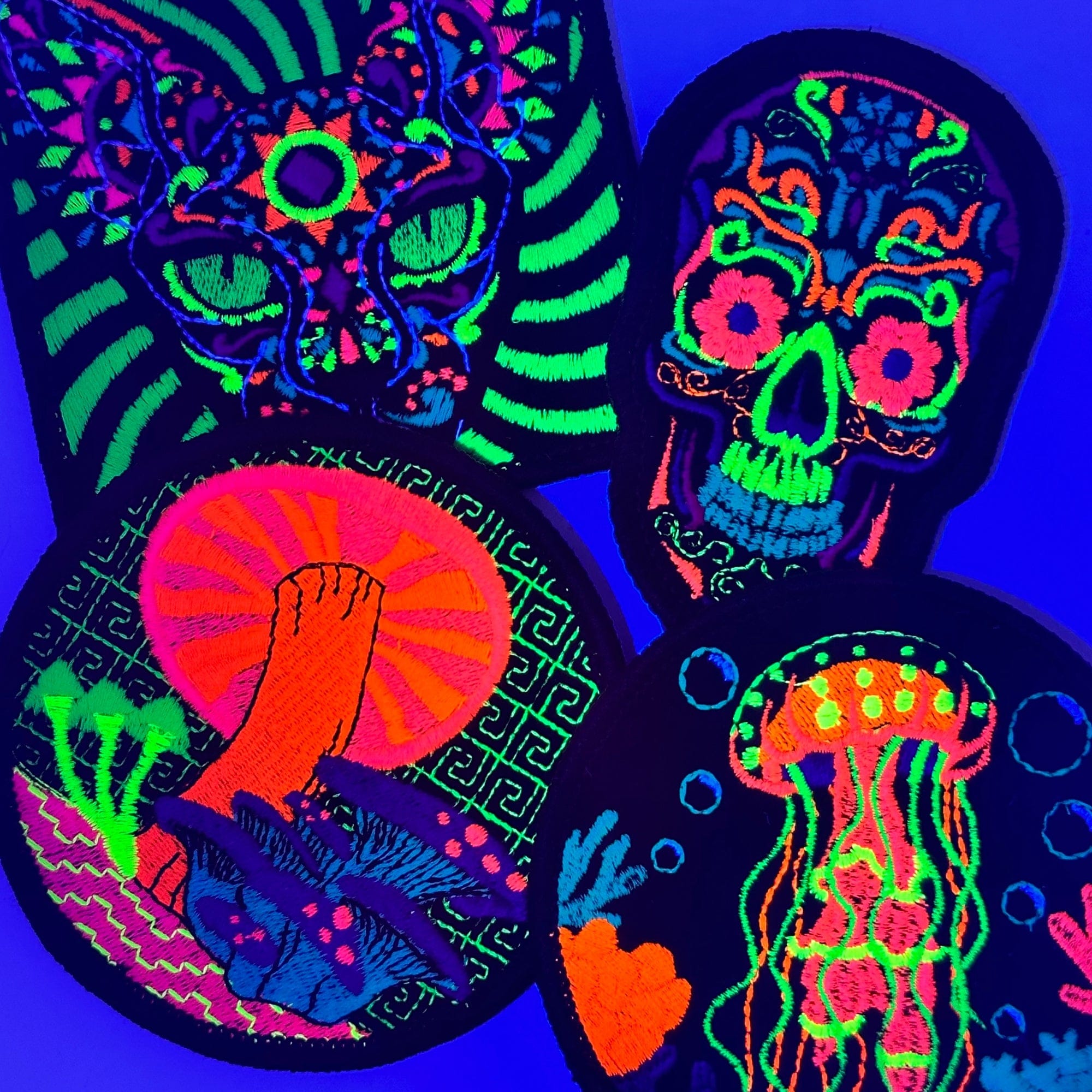 Blacklight Skull - 3.5" Patch