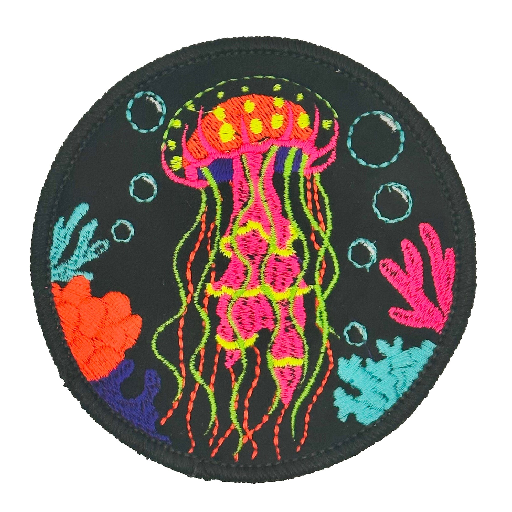 Blacklight Jellyfish - 3.5" Round Patch