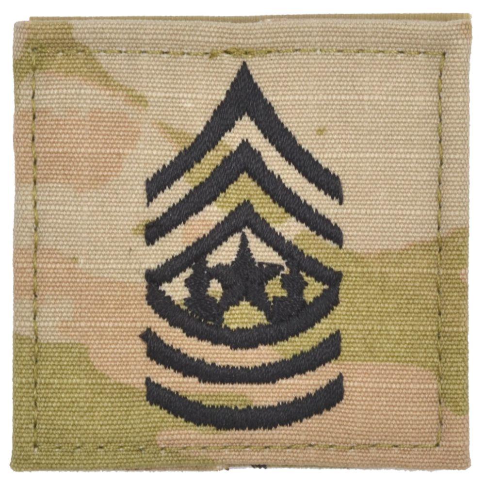 Army Rank w/ Hook Fastener Backing - 3-Color OCP