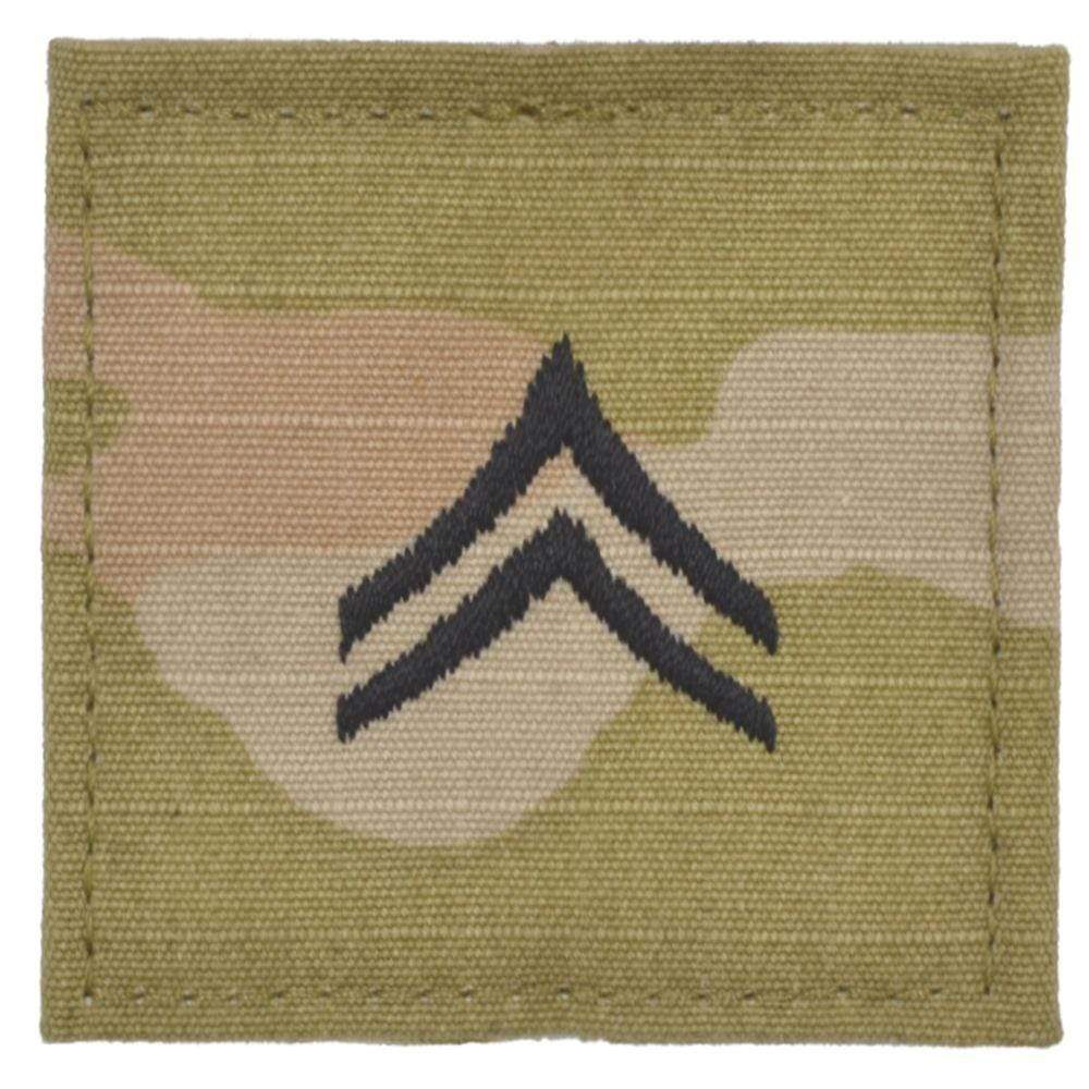 Army Rank w/ Hook Fastener Backing - 3-Color OCP