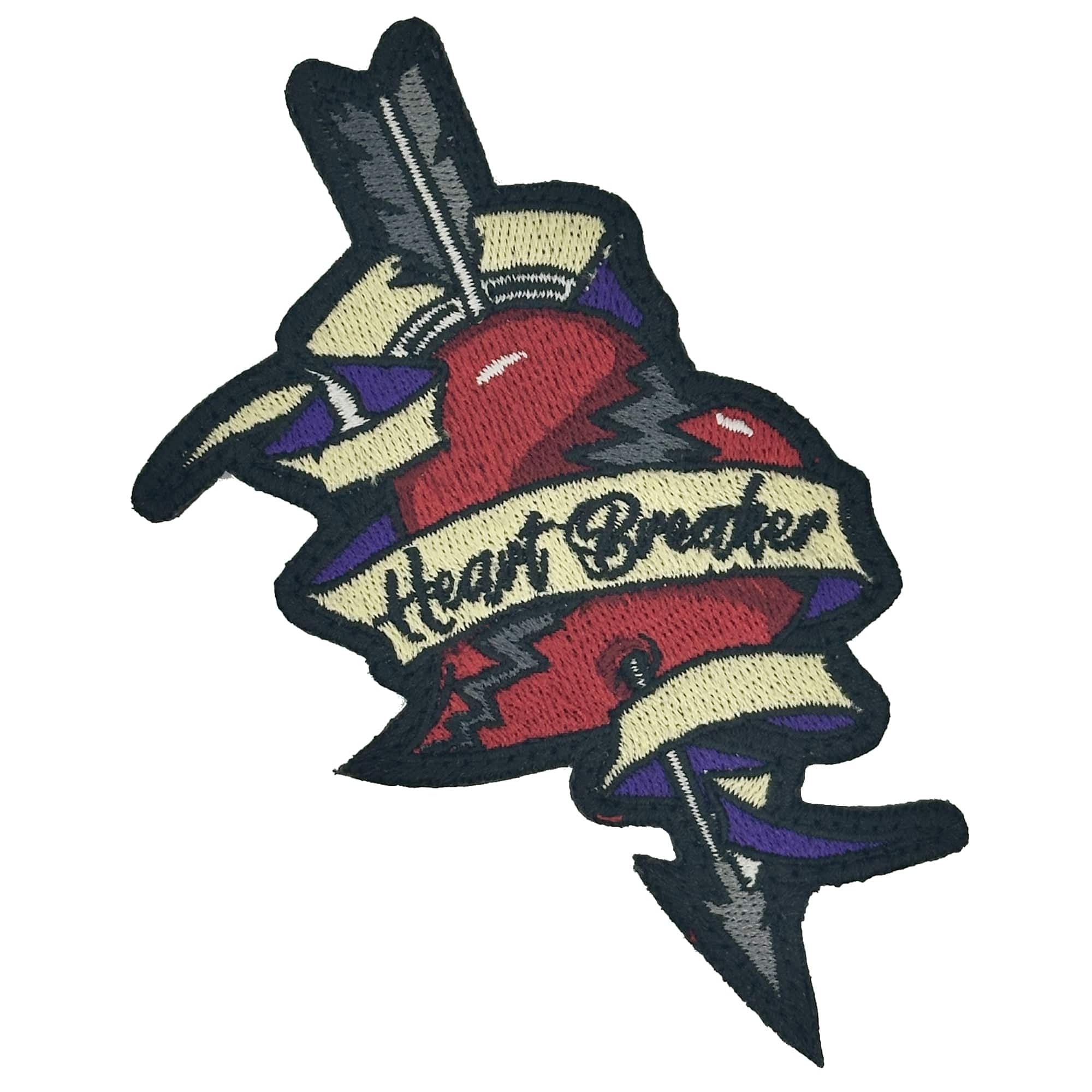 Heartbreaker, Tattoo Style Fully Embroidered Patch - 4" inch