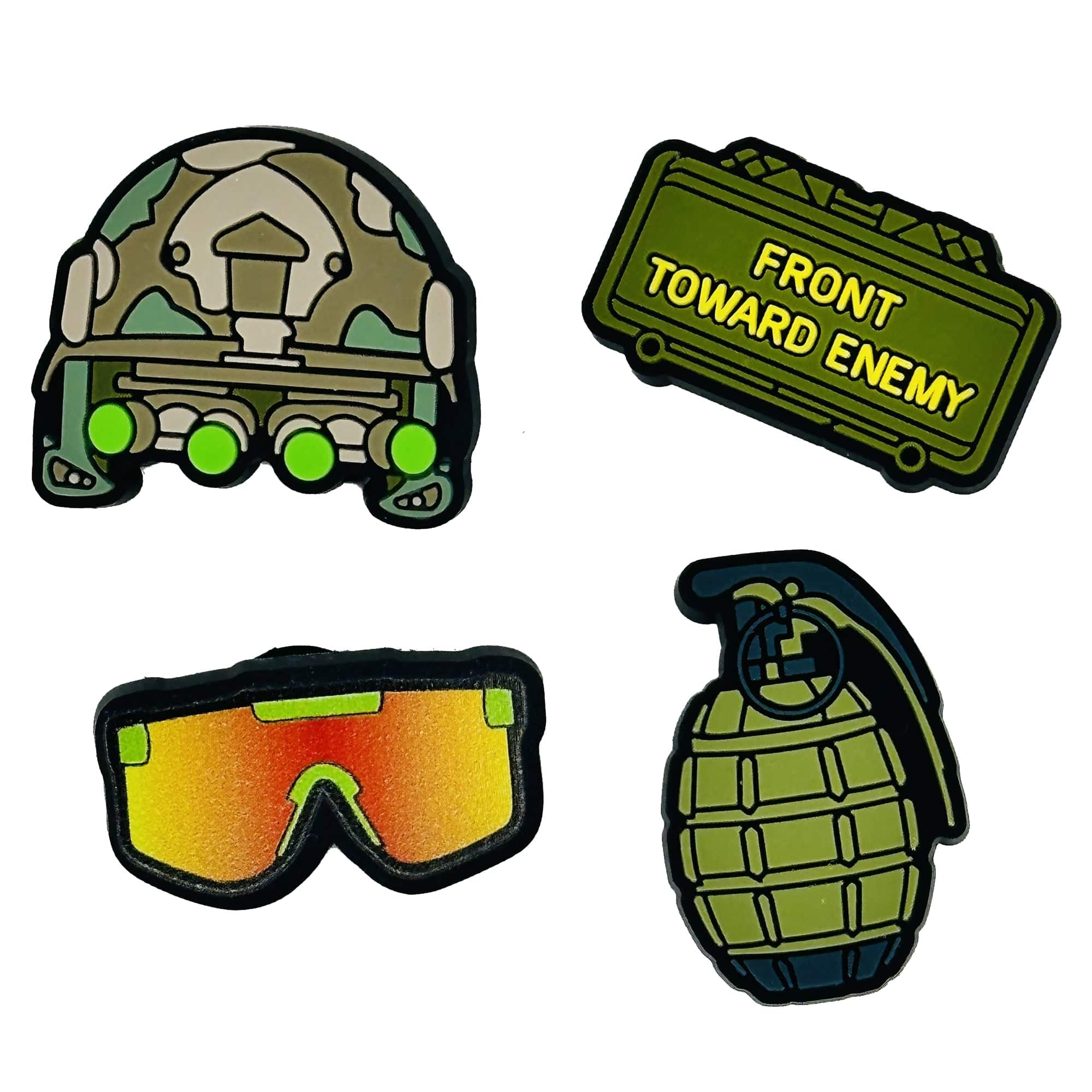 Tactical Mini Morale Charms - Military Pack - Set of 4