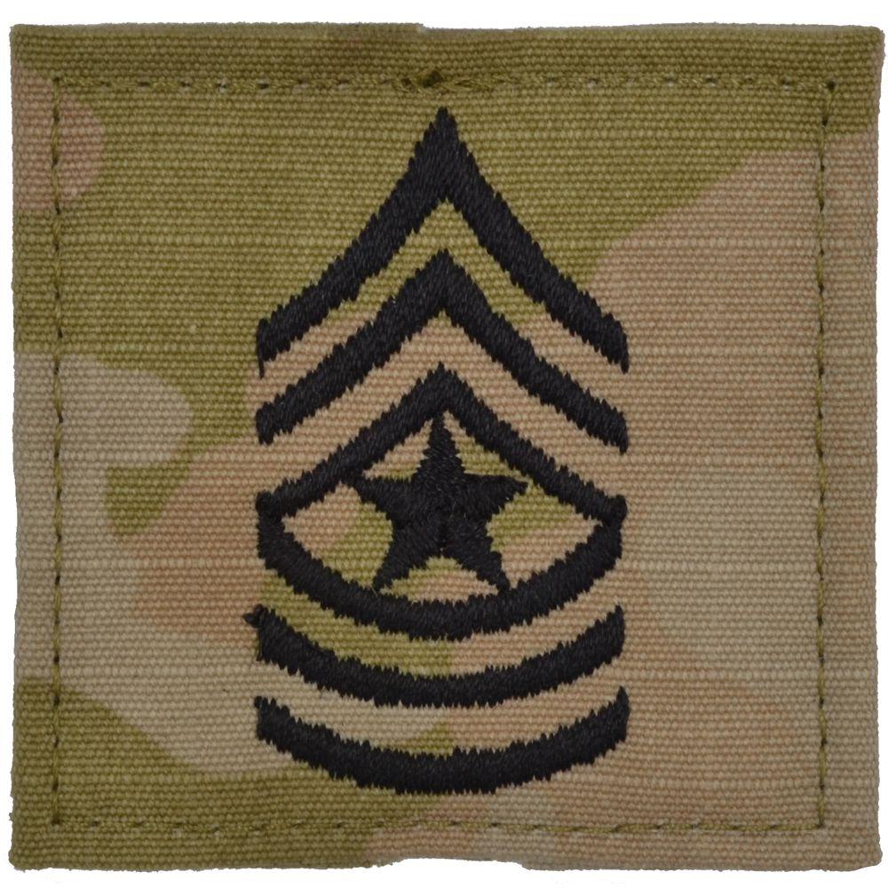 Army Rank w/ Hook Fastener Backing - 3-Color OCP