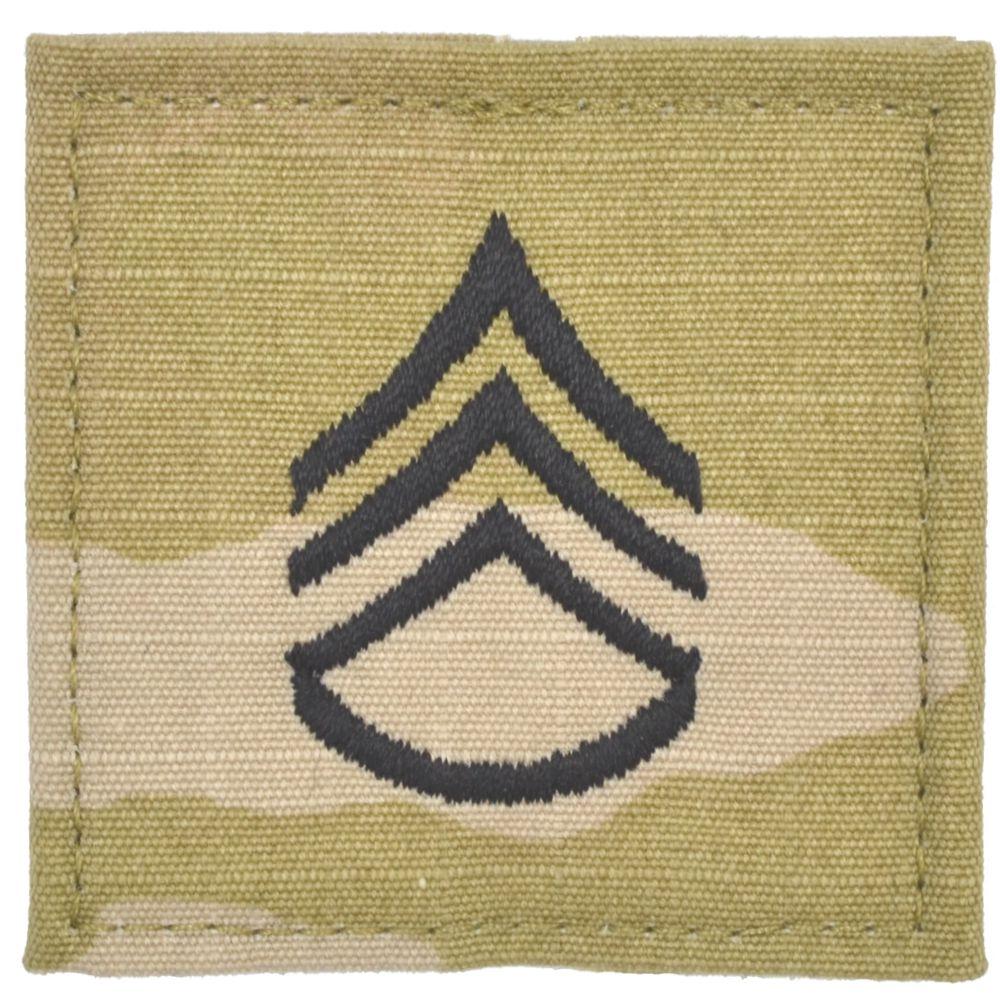 Army Rank w/ Hook Fastener Backing - 3-Color OCP