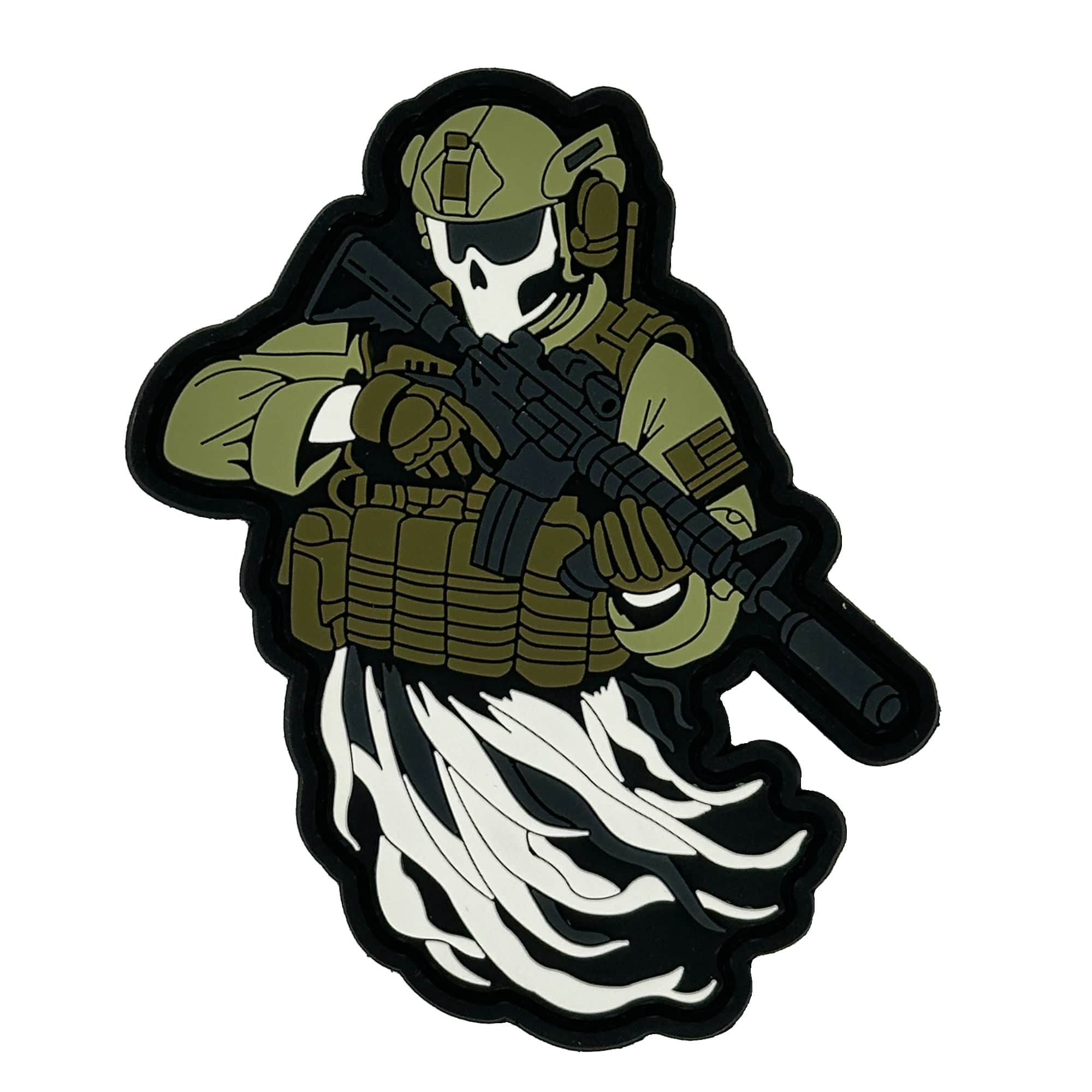 Tactical Recon Ghost - Glow in the Dark - 3.5" PVC Patch