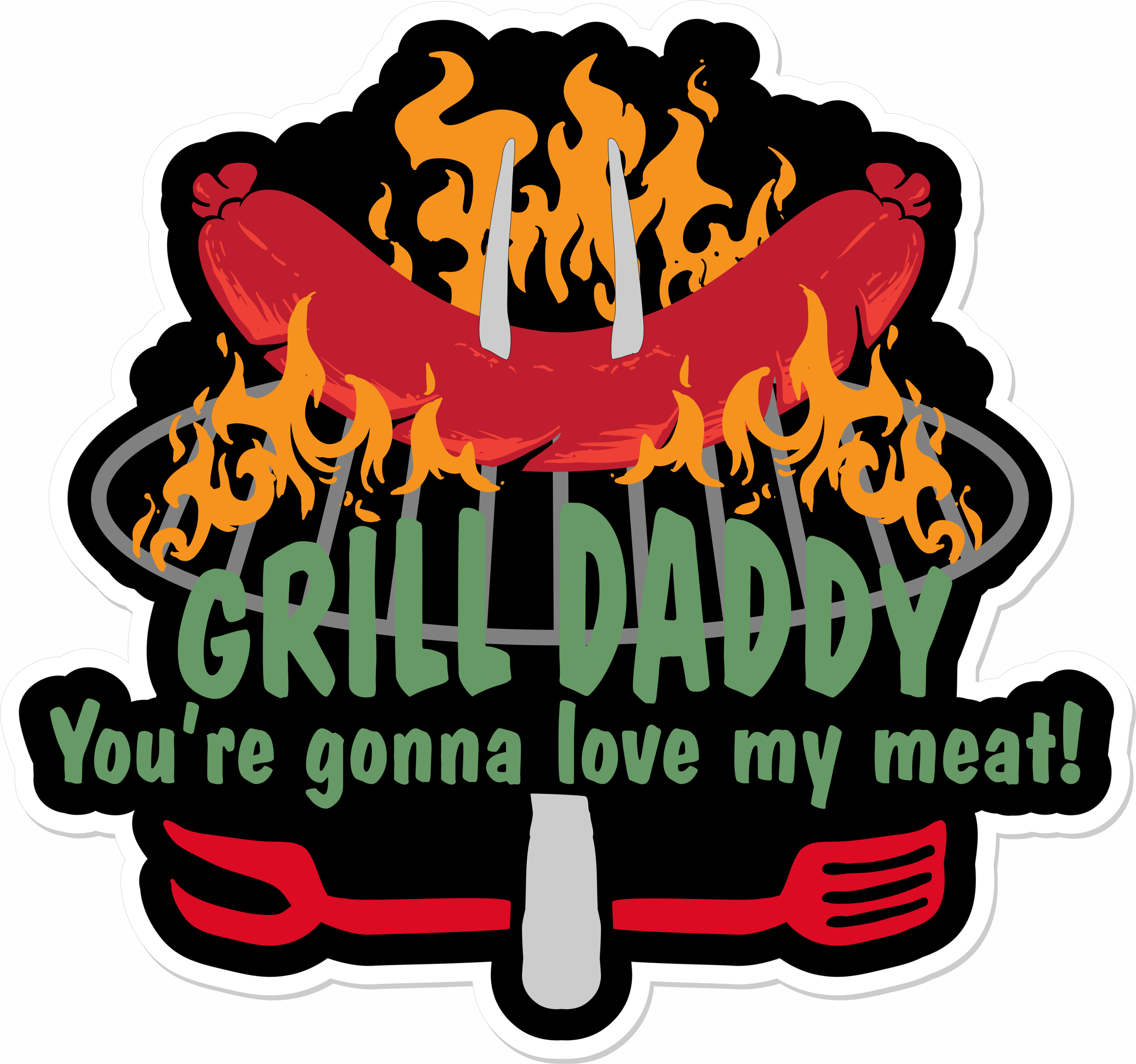 Grill Daddy - 4" Sticker