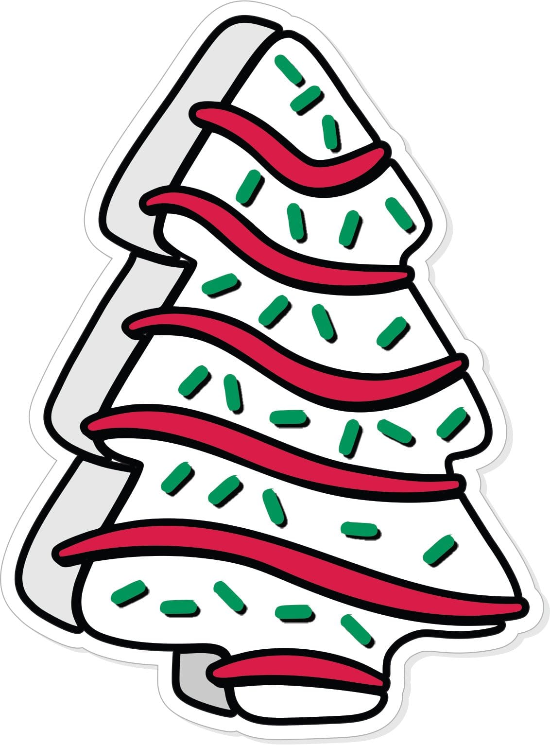 Christmas Tree Cake - 3.5" Sticker