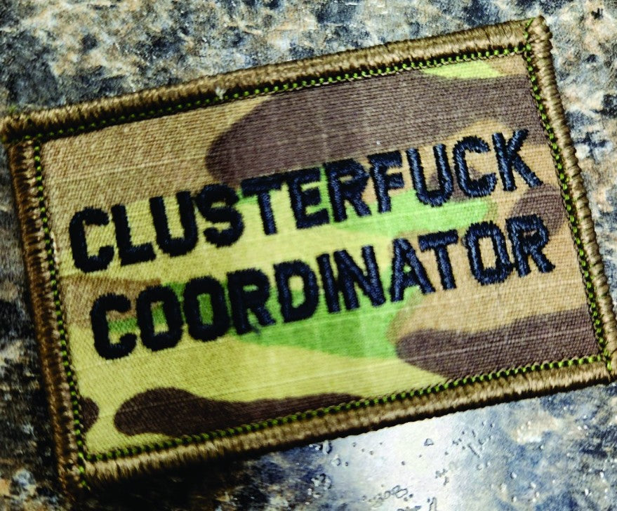 Tactical Gear Junkie Patches ASOS - Clusterfuck Coordinator - 2x3 Patch - Multicam w/Black