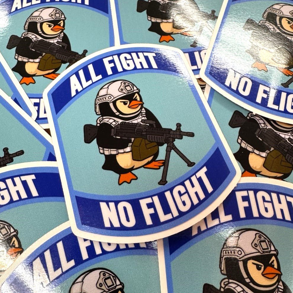 January 2026 POTM - All Fight No Flight - 3.75" - Sticker