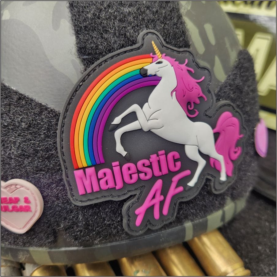 Majestic As Fuck Unicorn - 3.5 inch PVC Patch - Multiple Colors