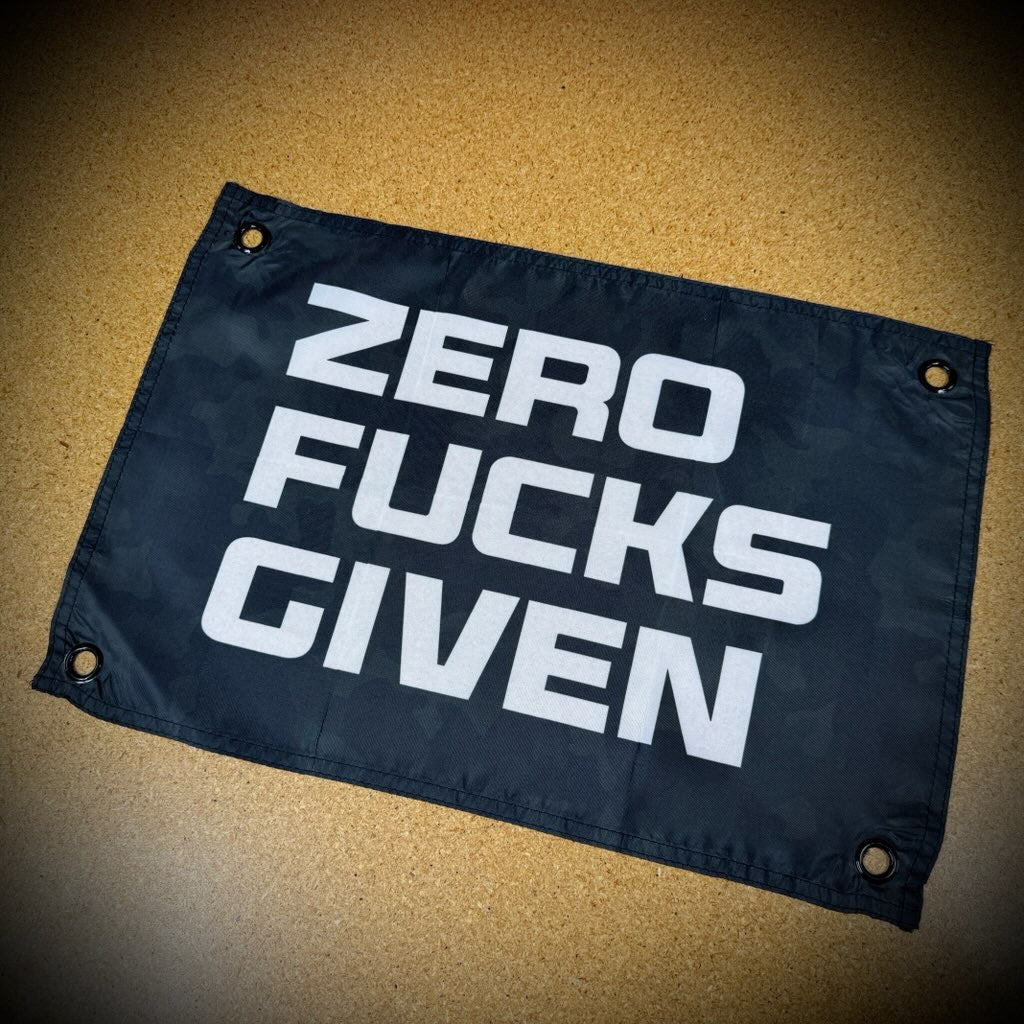 Zero Fucks Given - 12"x17.5" - Mini Wall Banner