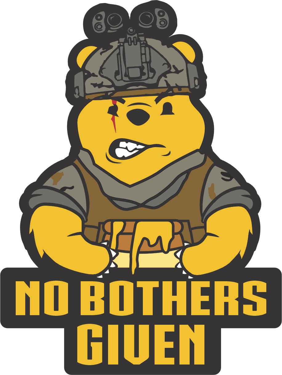 Pooh - No Bothers - 3x4 inch Sticker