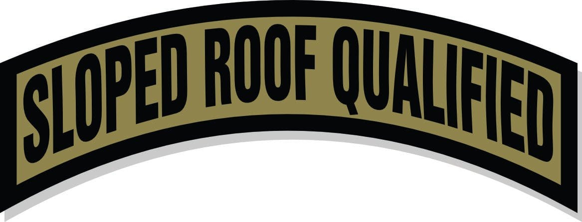 STICKER - Sloped Roof Qualified -  3.75" - Tab Style