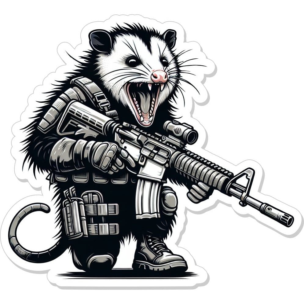 "Street Cat Collection" Patch 3 - Tactical Possum - 3.5" Sticker