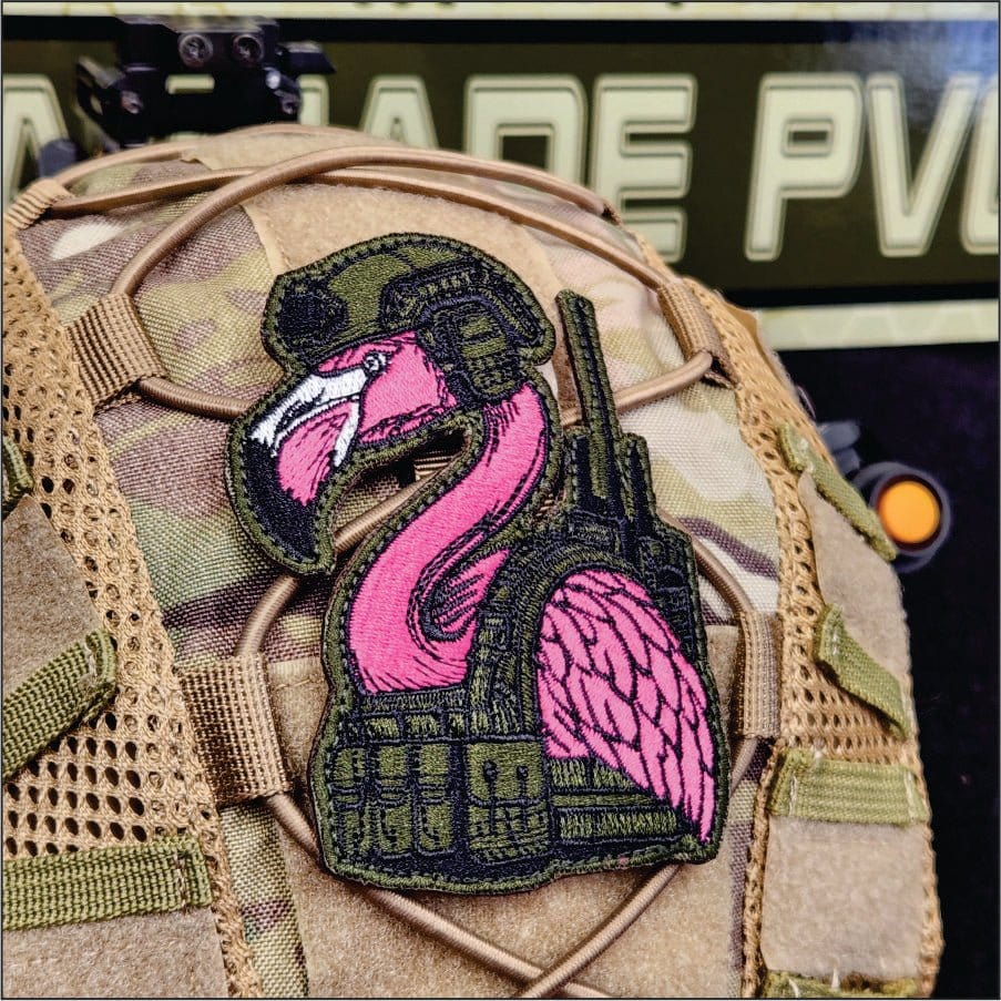 Tactical Flamingo - 4" Embroidered Patch