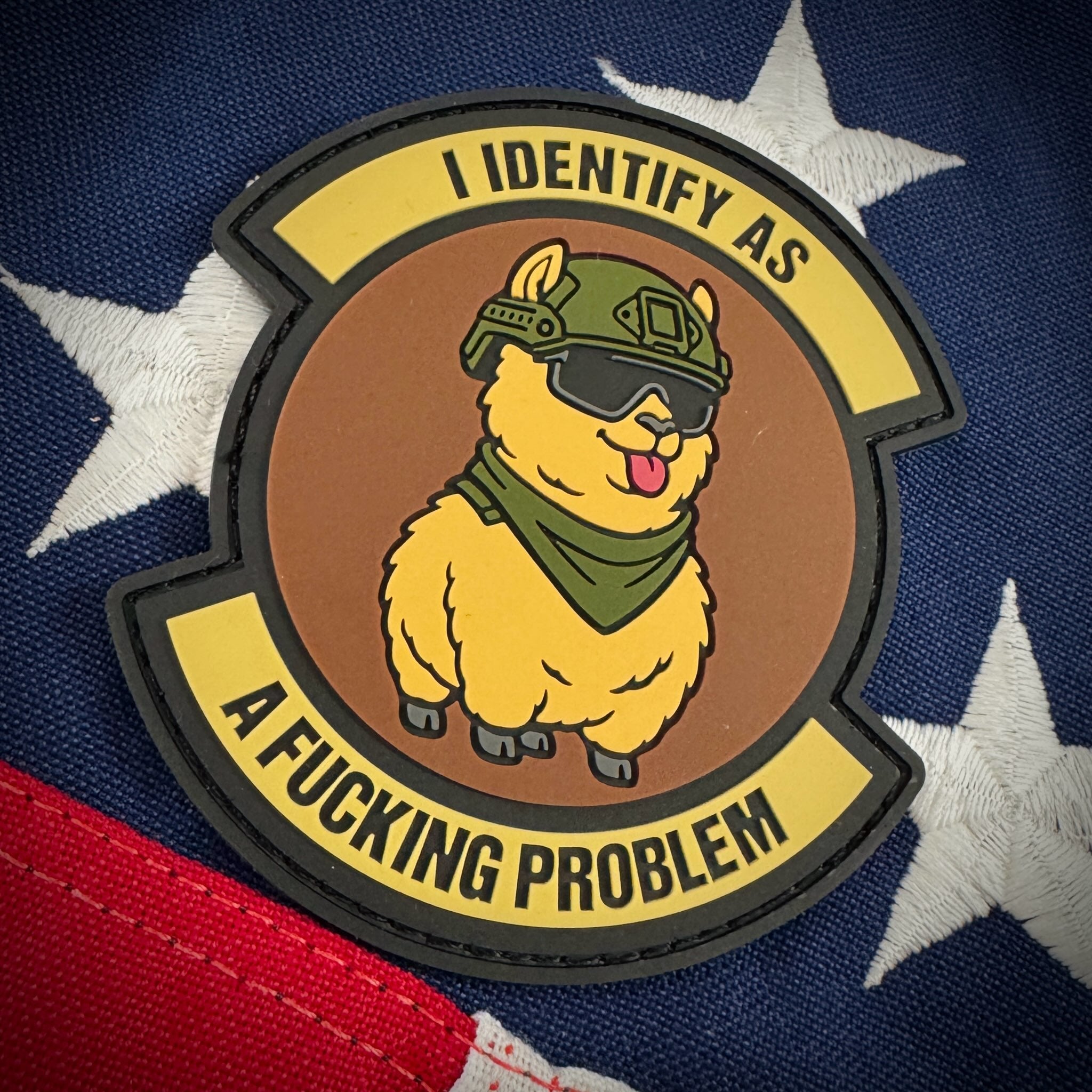 Tactical Llama - I Identify As a Fucking Problem - OCP 3.5" PVC Patch