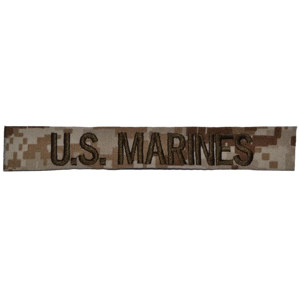 Single Name Tape w/o Hook Fastener Backing (sew-on) - Desert Marpat