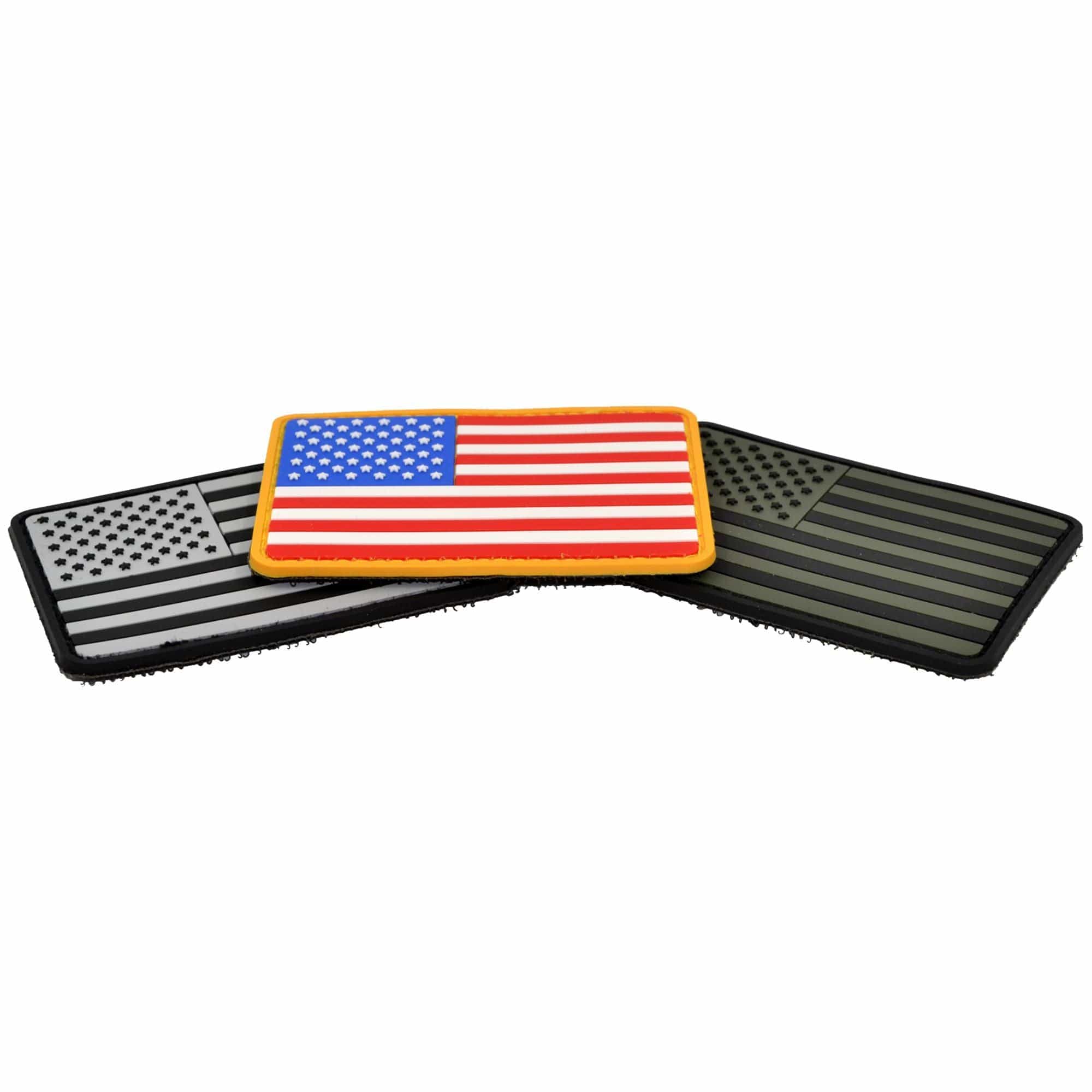 USA Flag Black - 2x3 PVC Patch