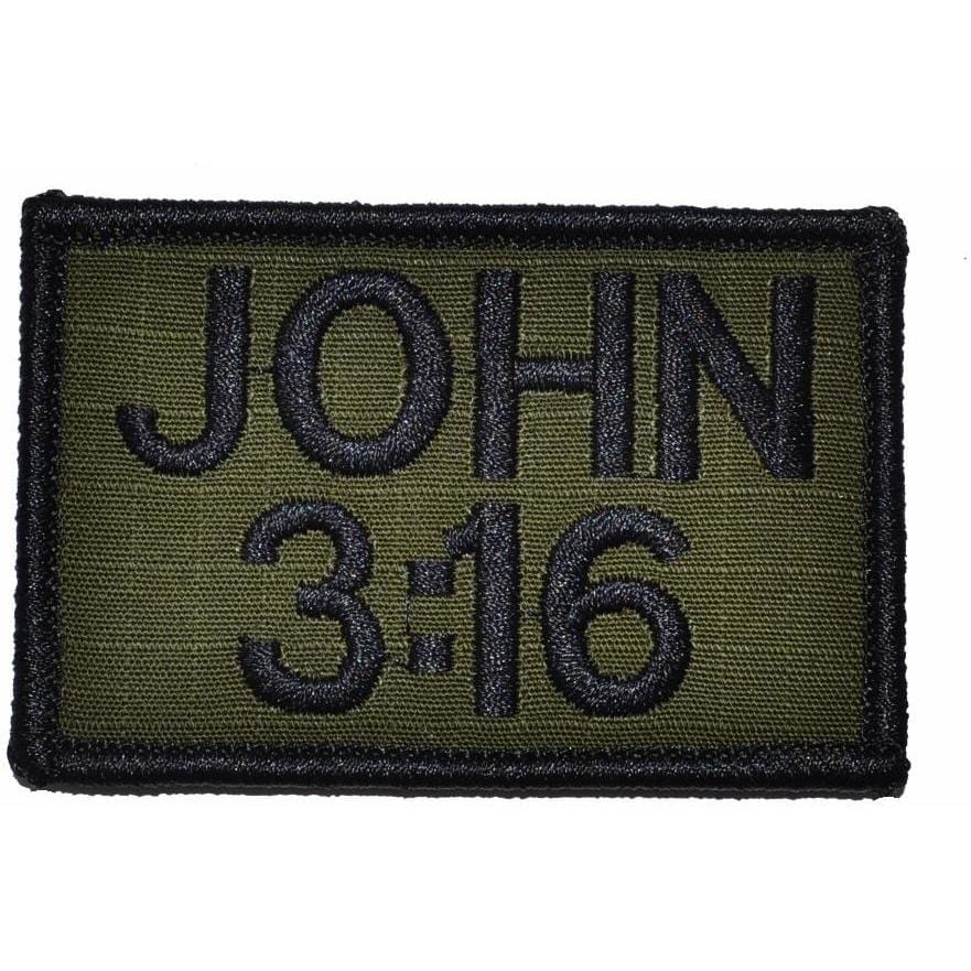 John 3:16 Bible Verse - 2x3 Patch