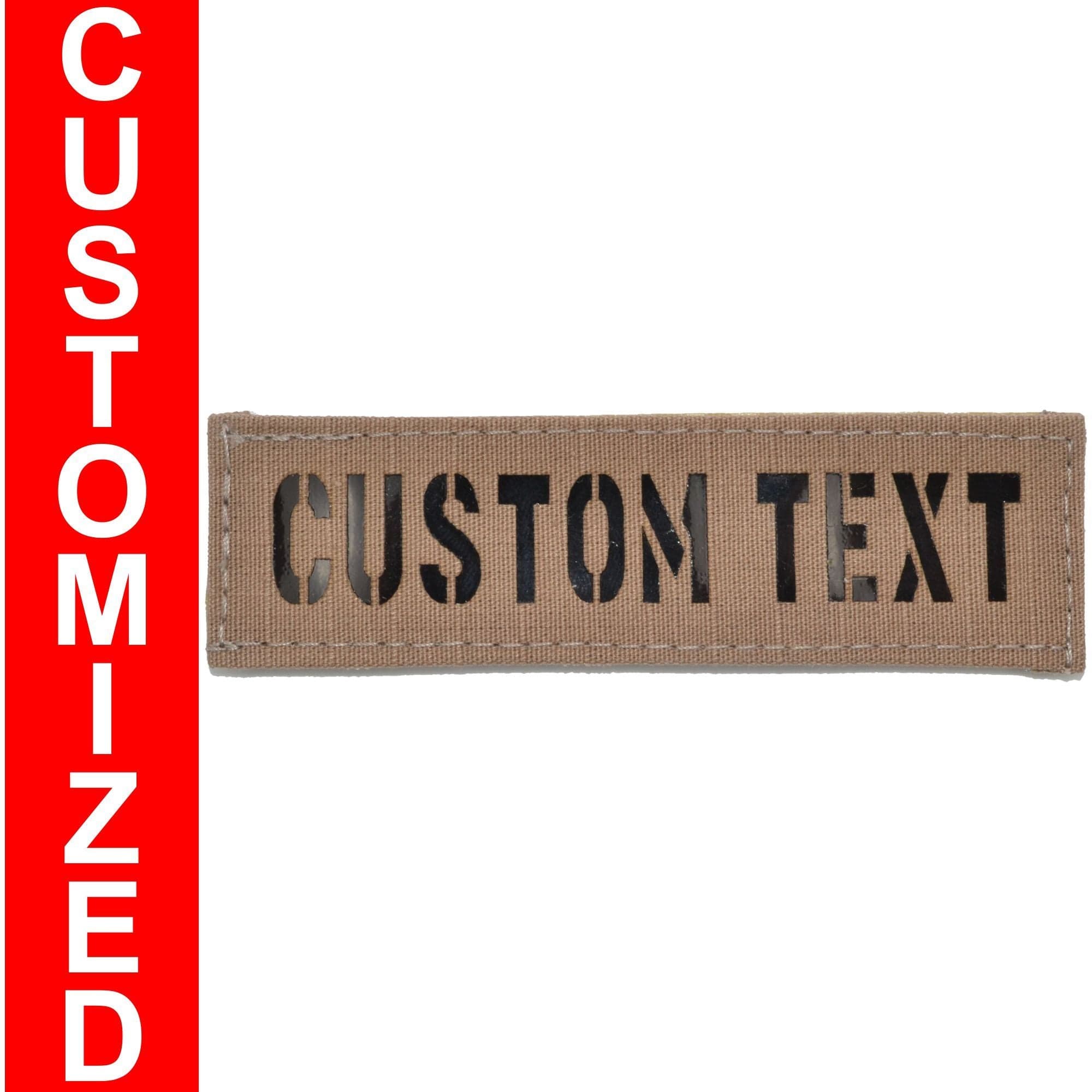 Custom Text Laser Cut Reflective - 1x3.75 Patch