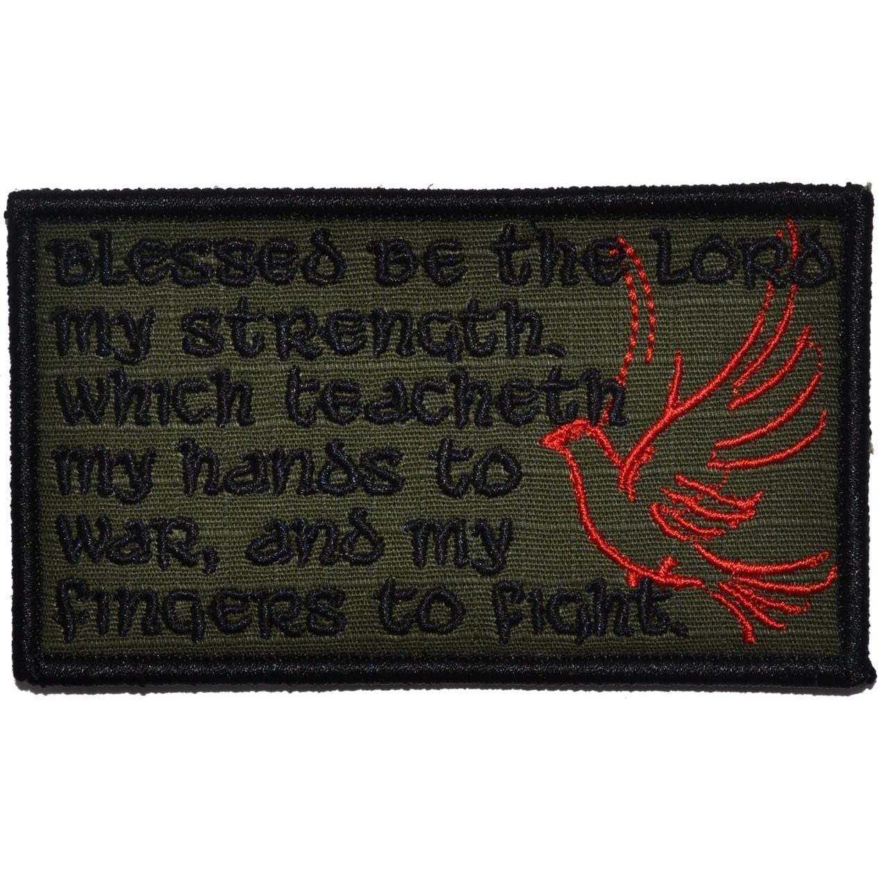 Psalm 144, Blessed be the LORD my strength, which teacheth my hands to war... Patch