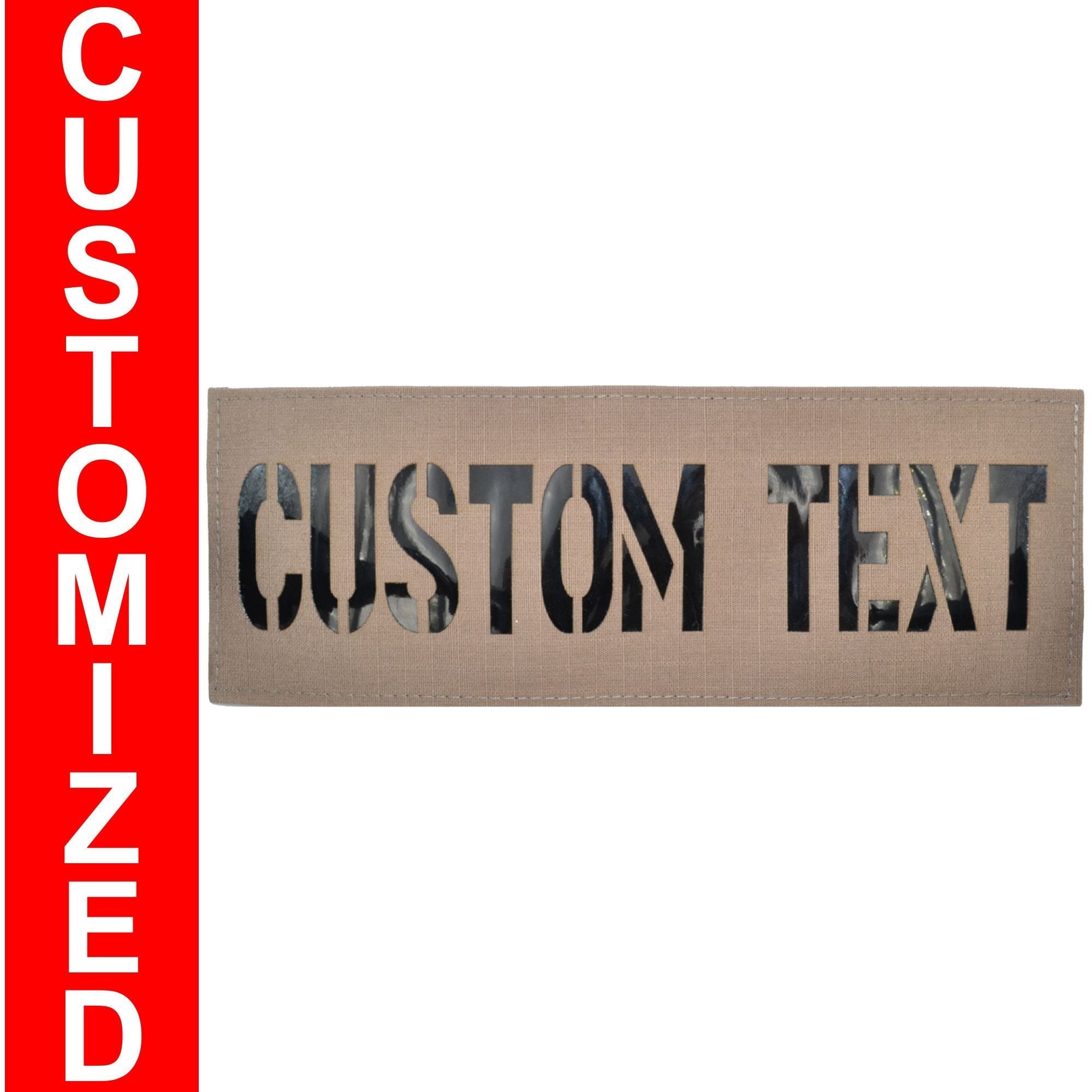 Custom Text Laser Cut Reflective - 3x9 Patch