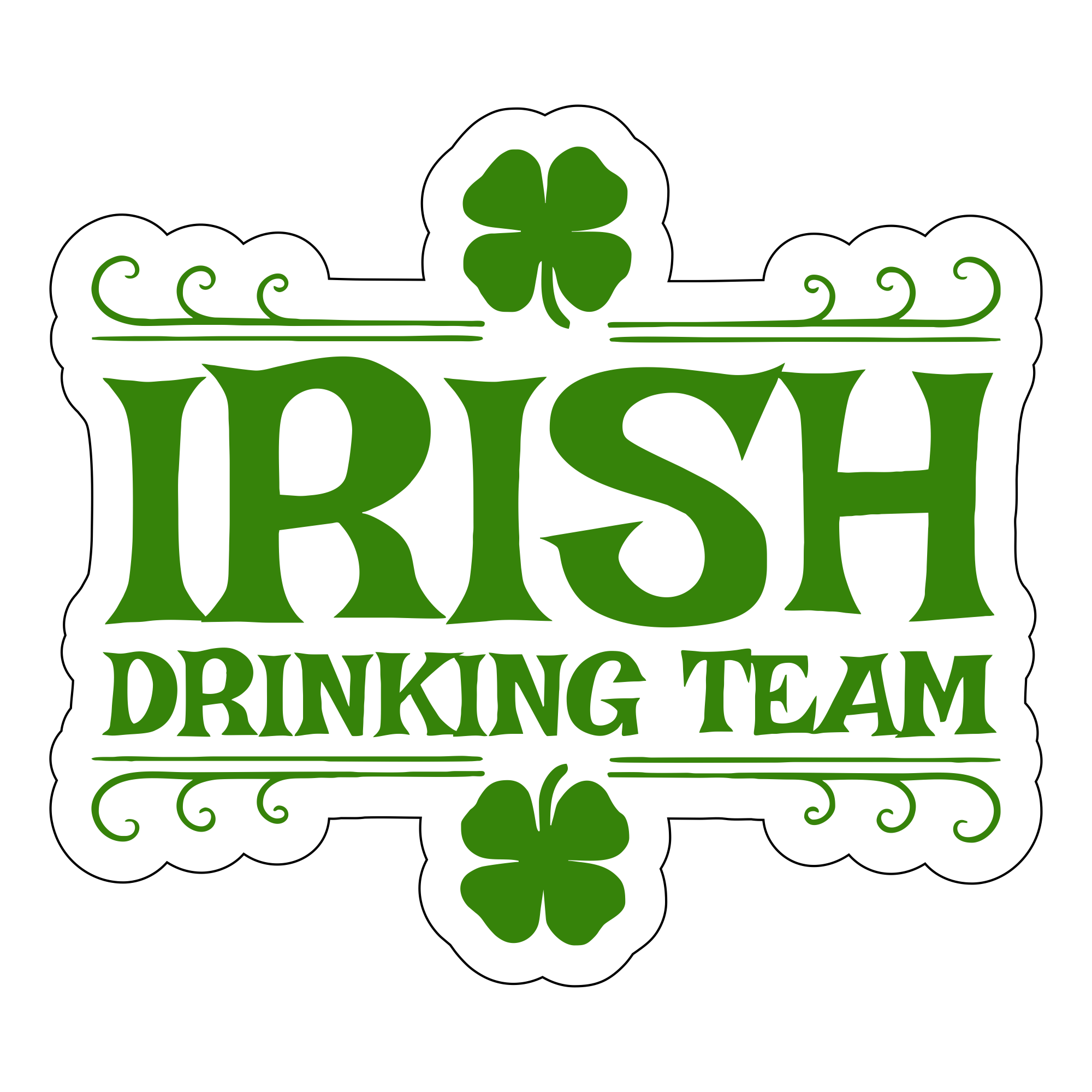 Irish Drinking Team - 4 inch Sticker